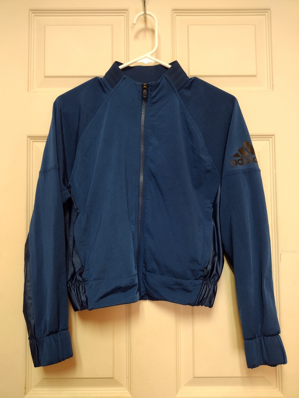 adidas Blue Women's Full-Zip Windbreaker Jacket